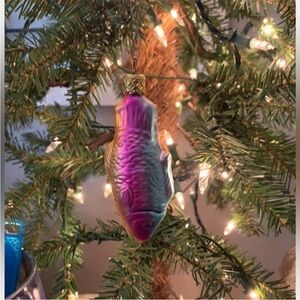 Inge Glas Rainbow Fish Hand Blown Glass
Christmas Tree Holiday Ornament